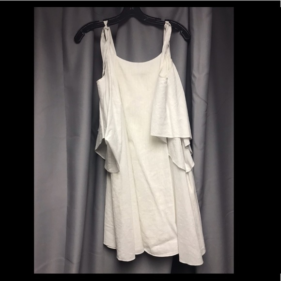 🚨HALSTON SPRING WHITE & LGHT GREY DAY DRESS🚨 - Picture 4 of 7